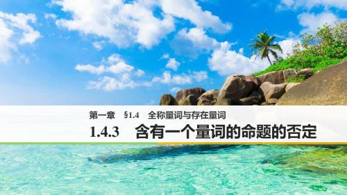 2017-2018学年高中数学选修2-1课件：1-4-3 含有一个量