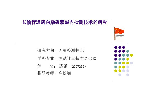 裴  锐-长输管道周向励磁漏磁内检测技术的研究