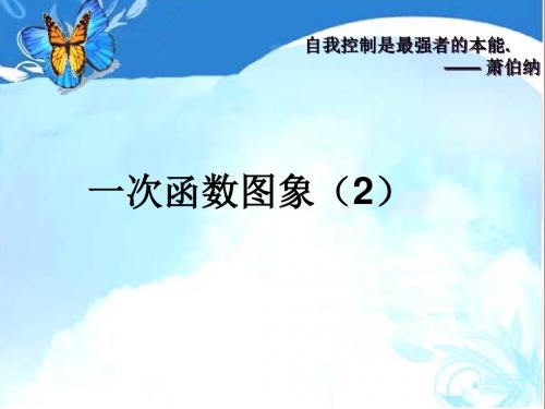 人教版八年级数学下册19.2一次函数图像课件(共13张PPT)