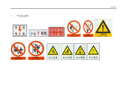 施工现场常用安全标志牌