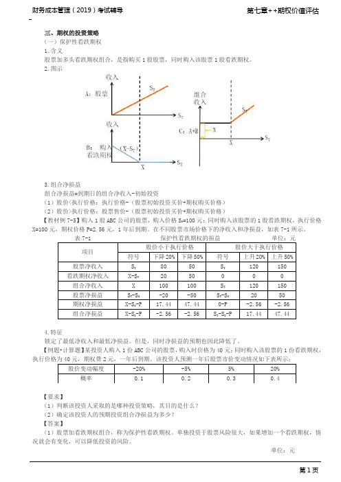 第42讲_期权投资策略