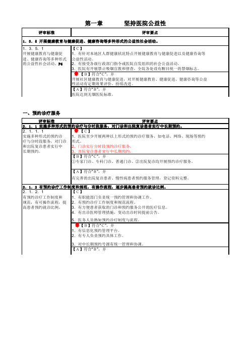 三级综合医院评审标准实施细则最新