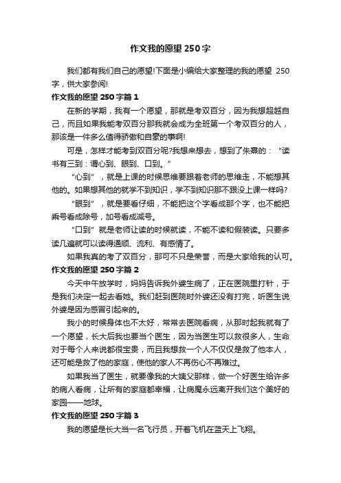 作文我的愿望250字