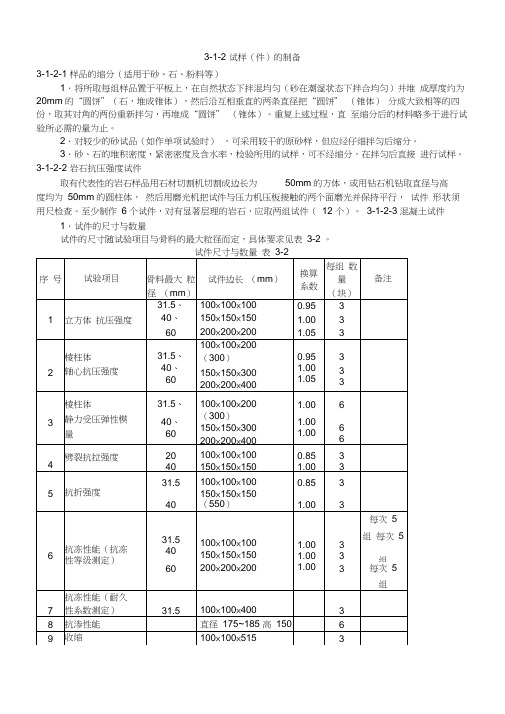 试样(件)的制备作业指导书