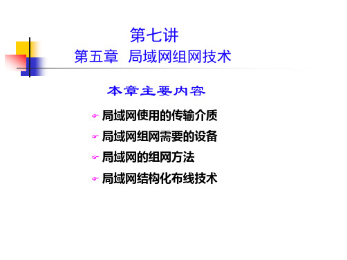 网络应用基础第七讲局域网组网技术