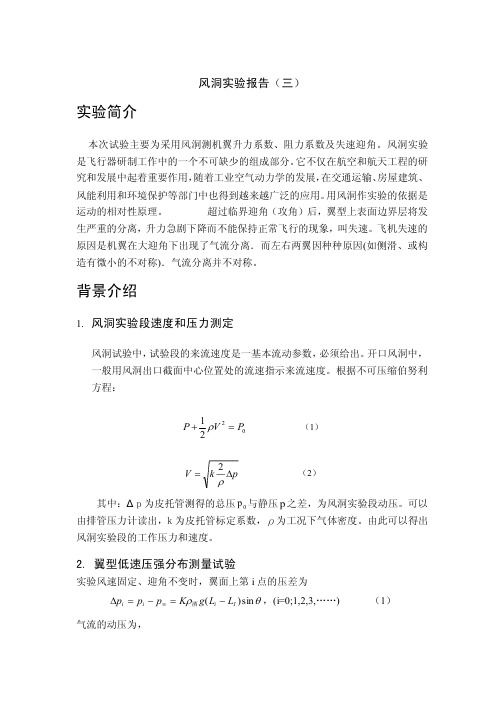 风洞实验报告