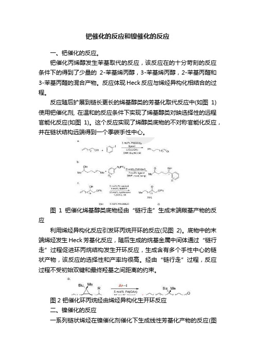 钯催化的反应和镍催化的反应