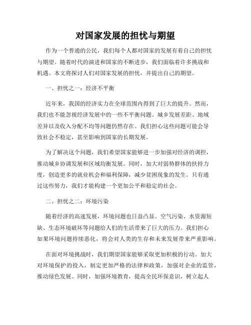 对国家发展的担忧与期望