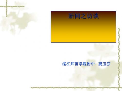 新闻之访谈PPT