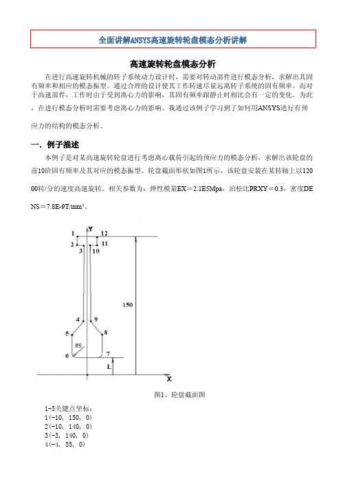 ANSYS高速旋转轮盘模态分析全面讲解