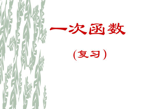 初三数学中考专题复习  一次函数 复习课  课件(共18张PPT)