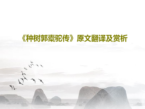 《种树郭橐驼传》原文翻译及赏析共26页