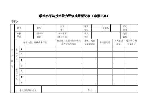 送审材料登记表