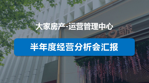 某房地产公司运营管理中心半年度经营分析汇报