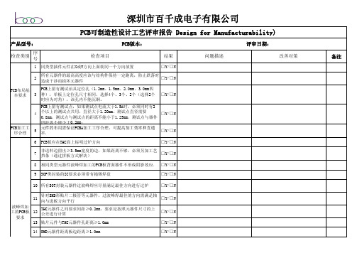 DFM评审报告
