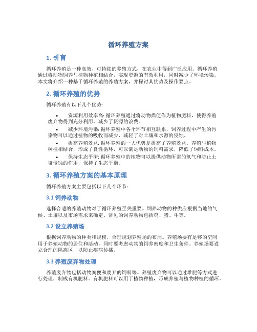 循环养殖方案