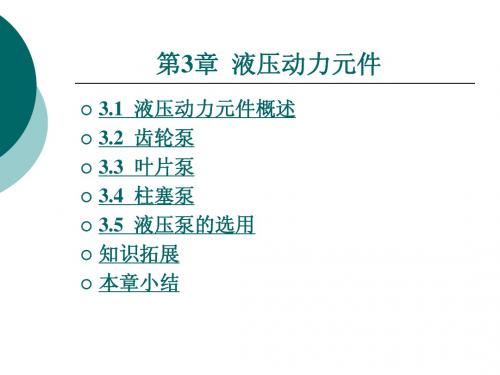 第3章  液压动力元件