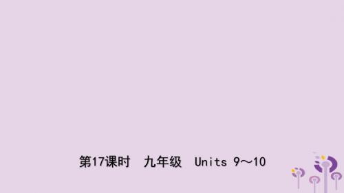 山东诗营市2019年中考英语总复习第17课时九全Units9_10课件