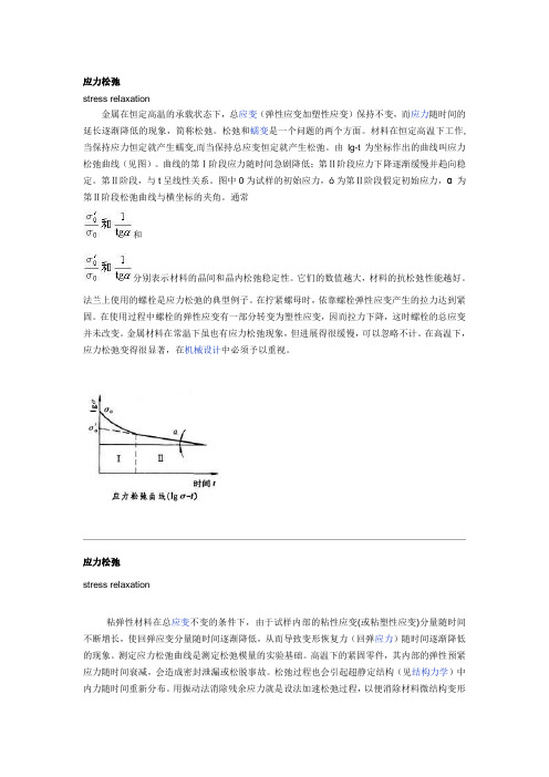 应力松弛概念
