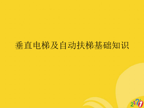 垂直电梯及自动扶梯基础知识标准版资料