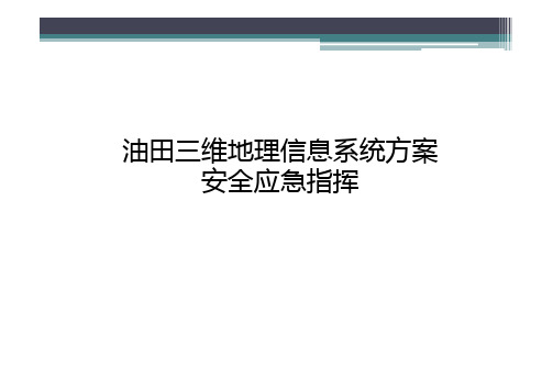 油田三维地理信息系统方案介绍(pdf 34页)