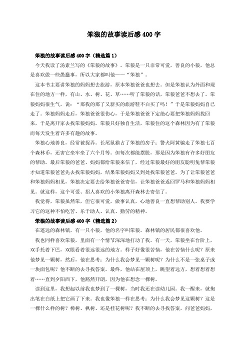 笨狼的故事读后感400字