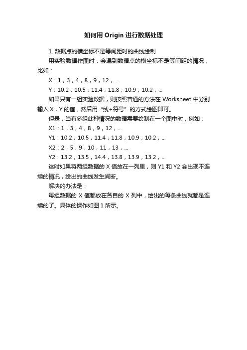 如何用Origin进行数据处理