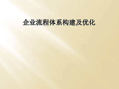 企业流程体系构建及优化