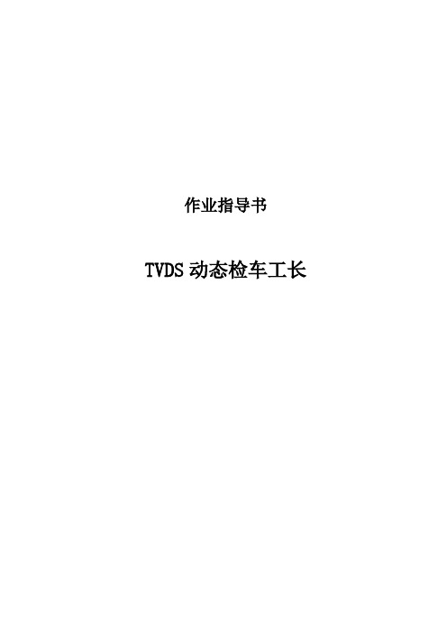 TVDS动态检车工长作业指导书