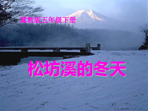 2022春冀教版语文五下《松坊溪的冬天》ppt课件3