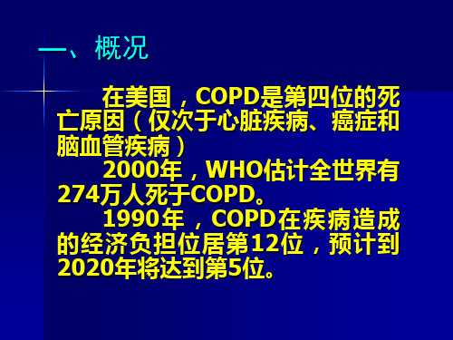 慢性阻塞性肺疾病PPT课件