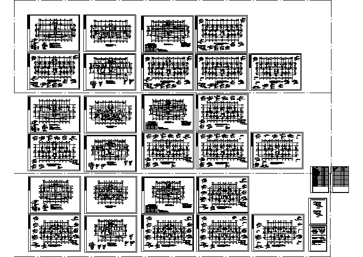 高层住宅楼建筑结构cad施工工程详细图纸