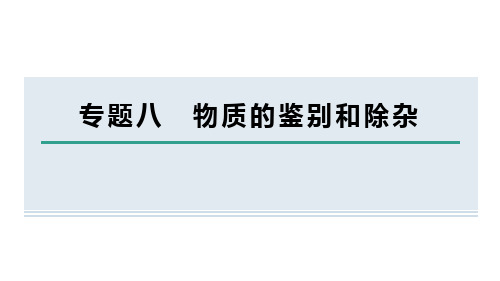 人教版化学九年级下册专题八 物质的鉴别和除杂