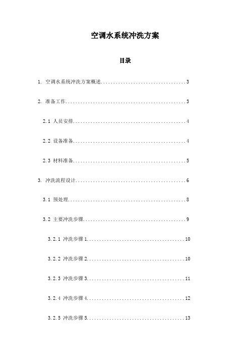 空调水系统冲洗方案