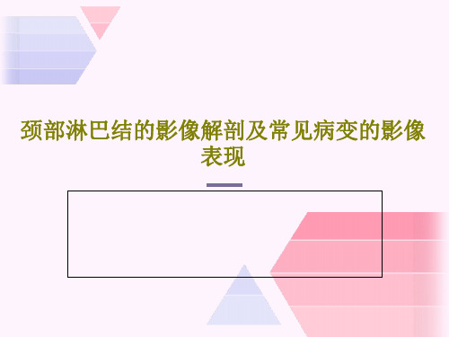 颈部淋巴结的影像解剖及常见病变的影像表现52页PPT