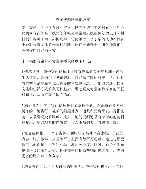 李子柒套路营销方案