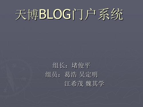 BLOG门户系统 __天博 - CNDS