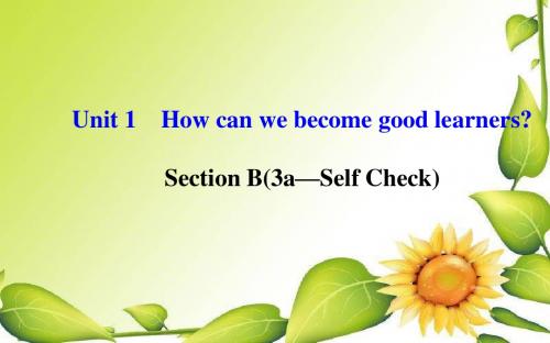 2015秋季人教版九年级unit_1_how_can_we_become_good_learners__Section_B-2.(3a-self check)