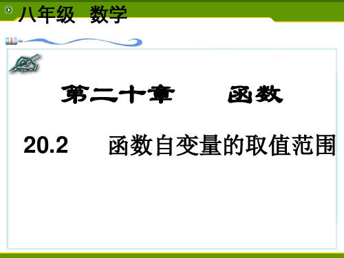 函数自变量的取值范围
