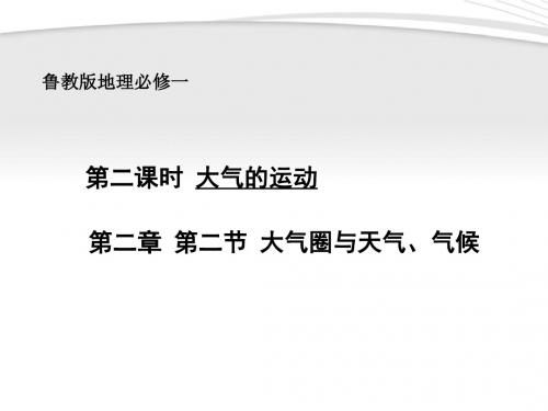 高中地理 第二节大气圈与天气、气候大气的水平运动 第二课时 大气的运动课件 鲁教版必修1