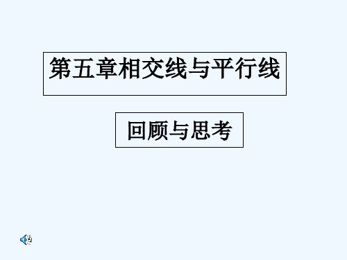 人教版相交线与平行线小结