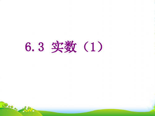 人教版七年级数学下册第六章《实数(1)》公开课课件