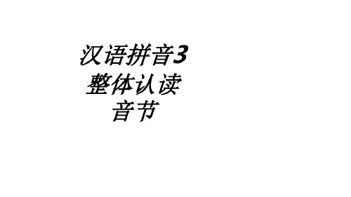 汉语拼音整体认读音节专题培训-2022年学习资料