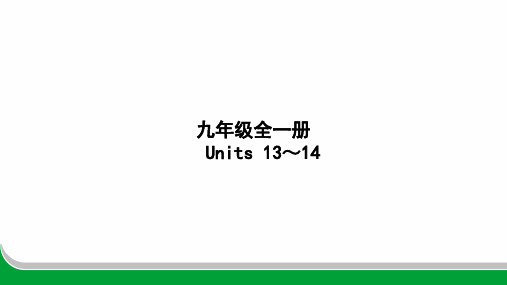 2024年中考英语(人教版)九年级全册复习Units13～14课件