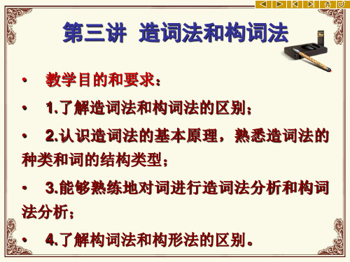 现代汉语词汇课件造词法和构词法