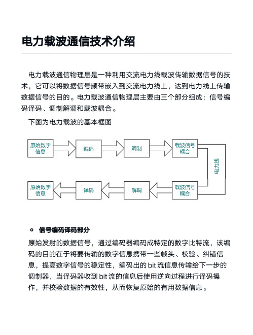 电力载波通信技术介绍