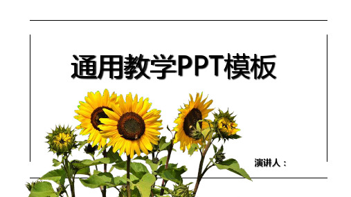 通用教学PPT模板向日葵