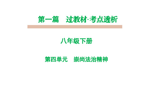 人教部编版八年级道德与法治下册第四单元复习课件