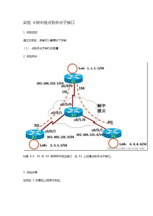 帧中继点到多点子接口