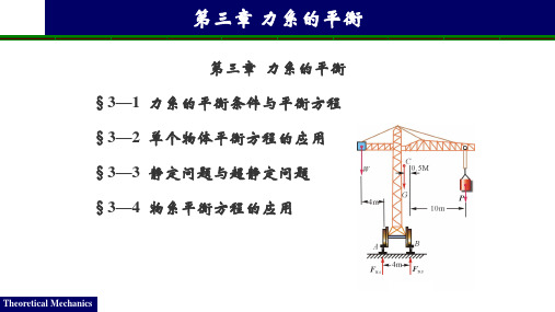 理论力学 第5版 第三章 力系的平衡